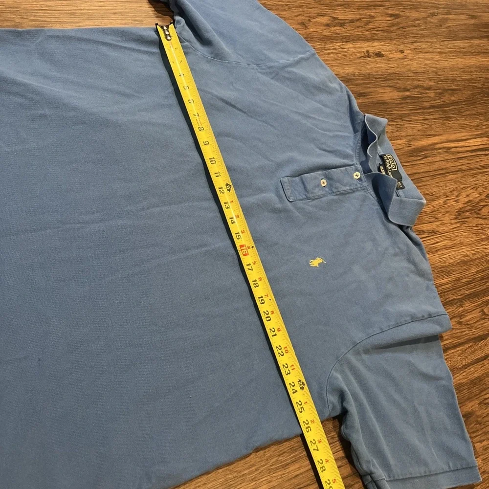 Polo Ralph Lauren Polo Shirt Size 2XLT Blue Short Sleeve Cotton Pique Pony Logo